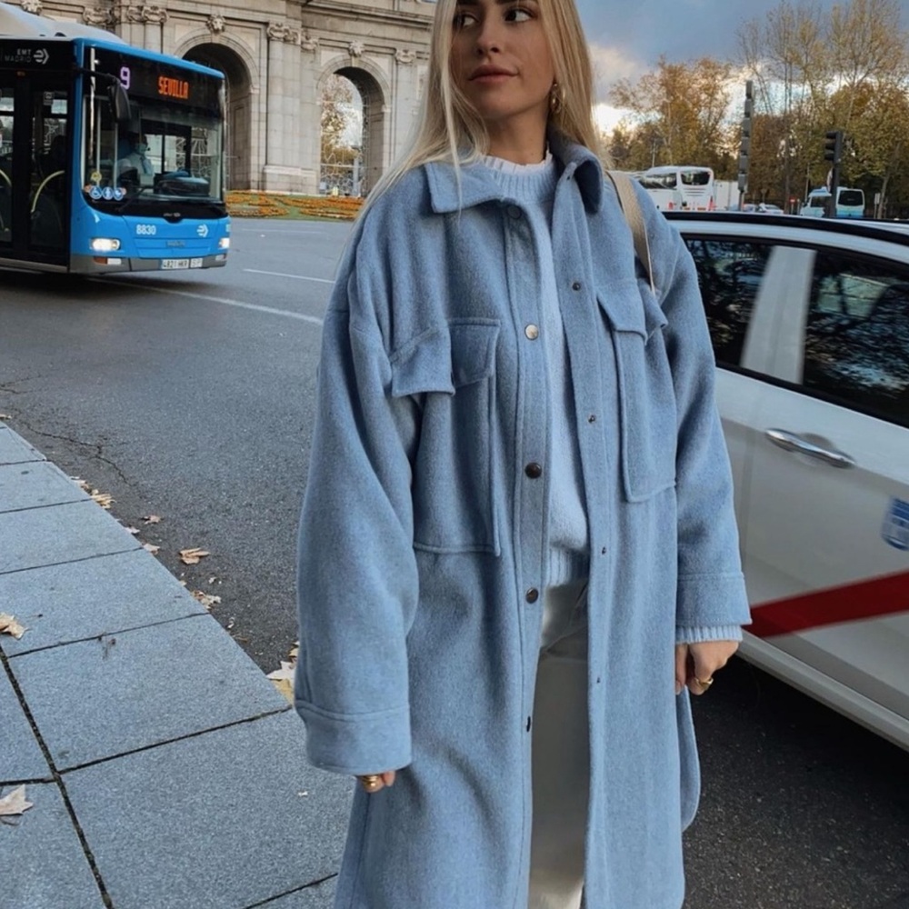 Zara wool blend oversized coat size xs - Picture 5 of 14